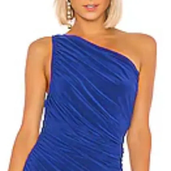 NWT NORMA KAMALI Diana Dress in Berry Blue Revolve Large - Picture 3 of 12